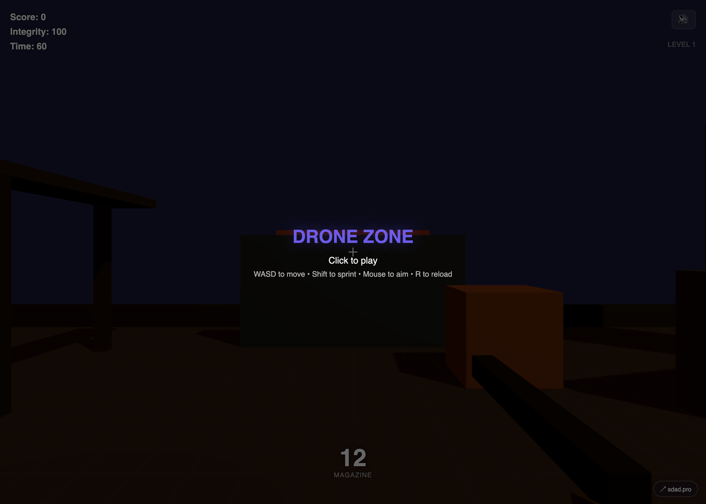 Drone Zone — a neon arena first person shooter